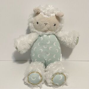Ingenuity Lamb Plush Lovey Baby Toy Stuffed Animal Soft Cuddle White Mint Blue